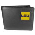 LSU Tigers Leather Bi-fold Wallet Packaged in Gift Box